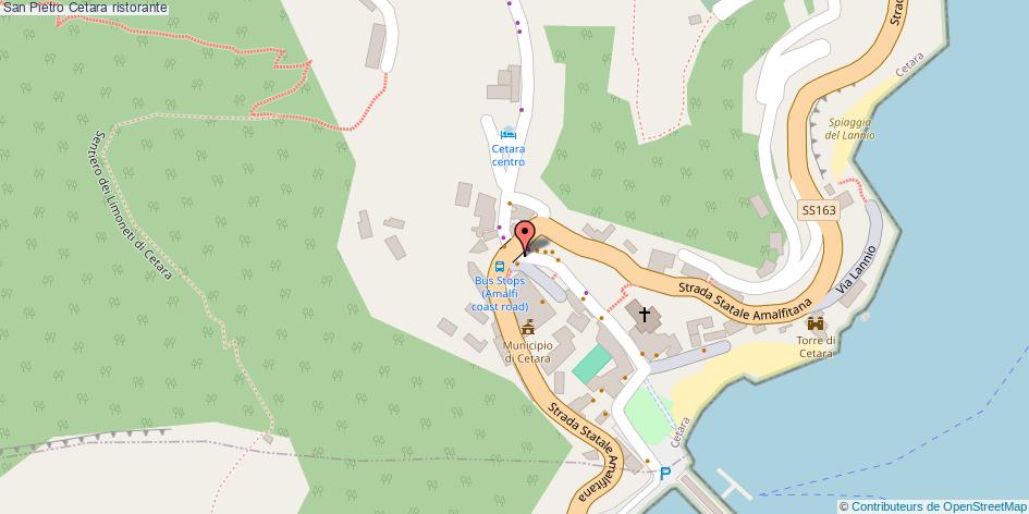 Mappa San Pietro ristorante Cetara