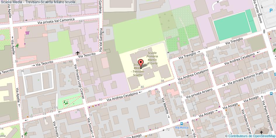 Mappa Scuola Media - Trevisani-Scaetta scuola Milano