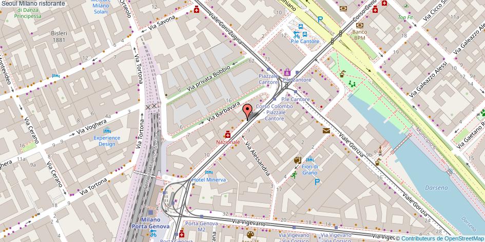 Mappa Seoul ristorante Milano