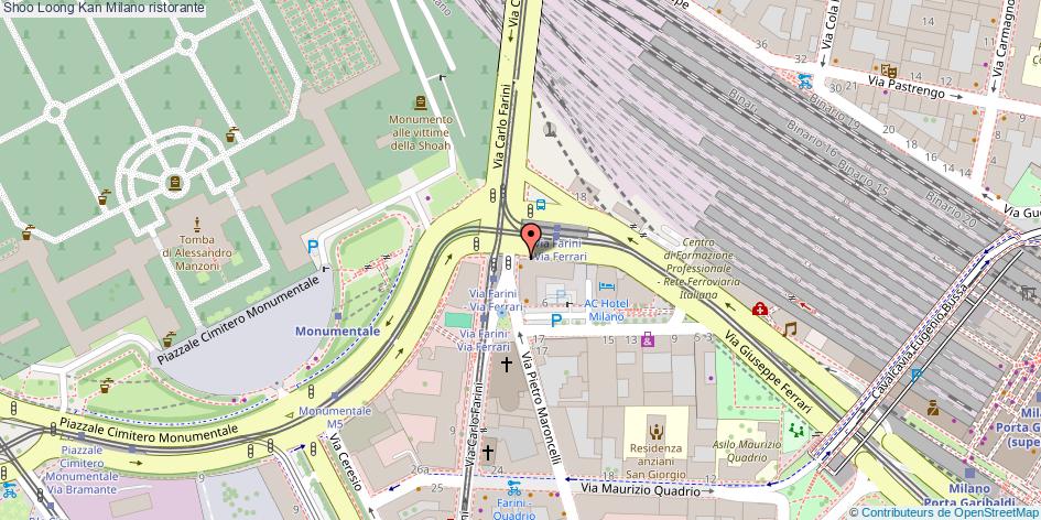 Mappa Shoo Loong Kan ristorante Milano