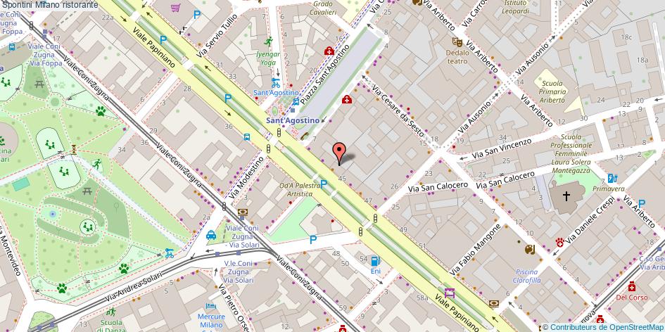 Mappa Spontini ristorante Milano
