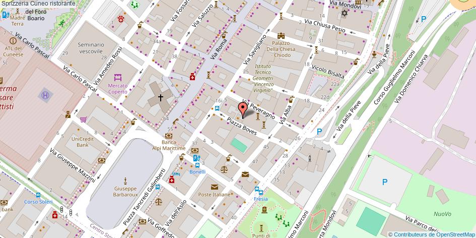 Mappa Sprizzeria ristorante Cuneo
