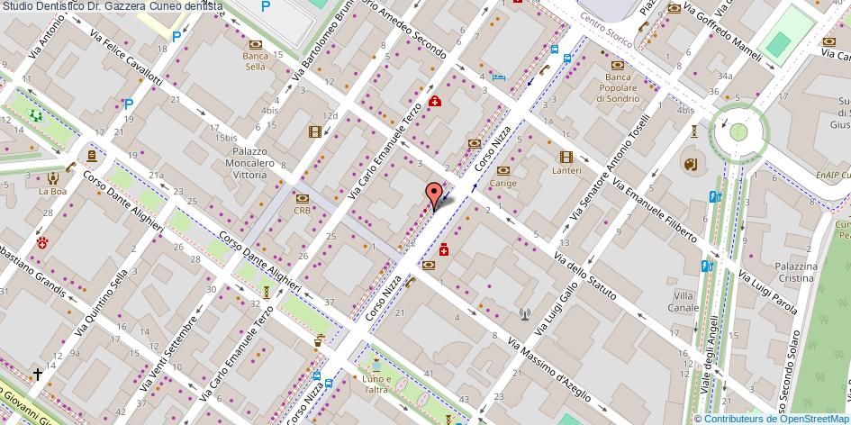 Mappa Studio Dentistico Dr. Gazzera dentista Cuneo