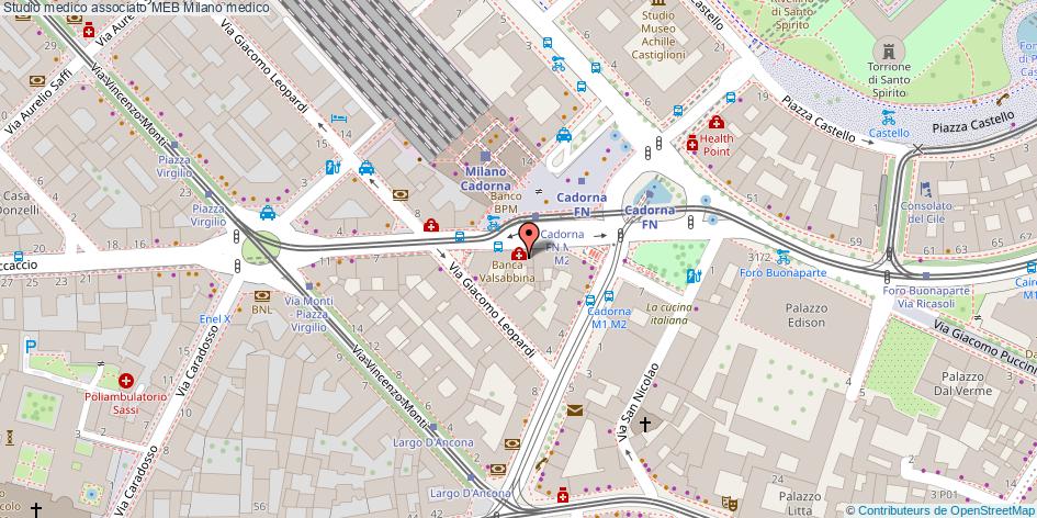 Mappa Studio medico associato MEB medico Milano