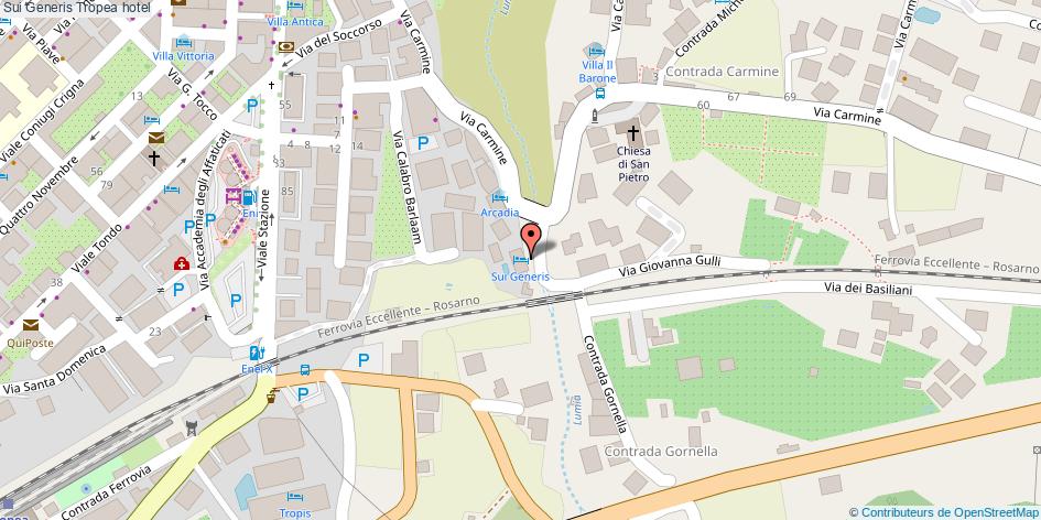 Mappa Sui Generis hotel Tropea