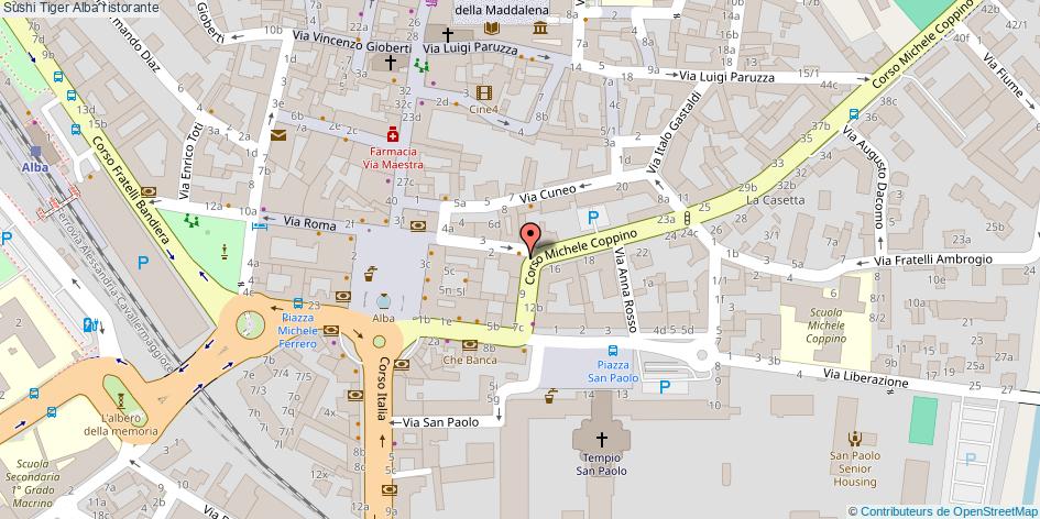 Mappa Sushi Tiger ristorante Alba