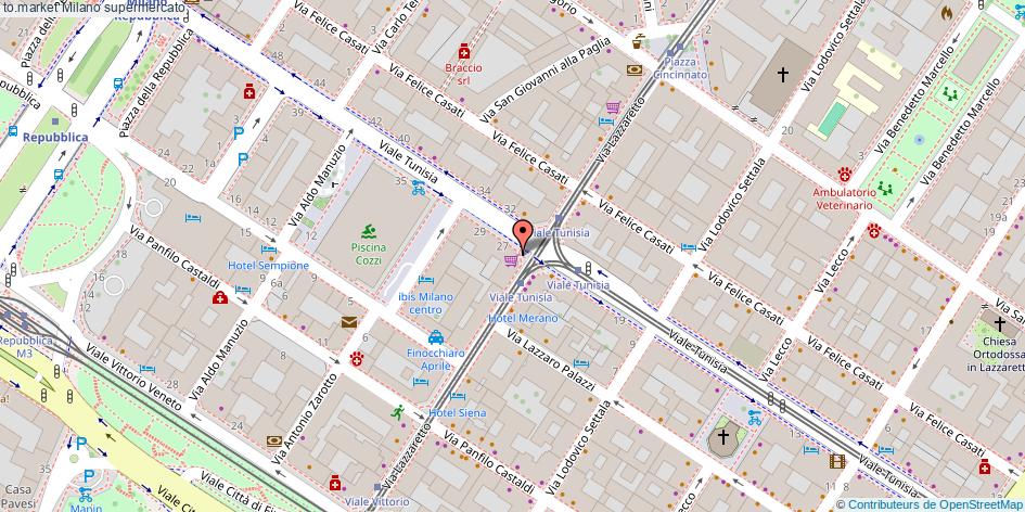 Mappa to.market supermercato Milano