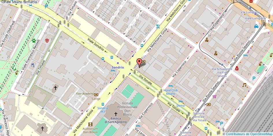 Mappa Tonale farmacia Milano