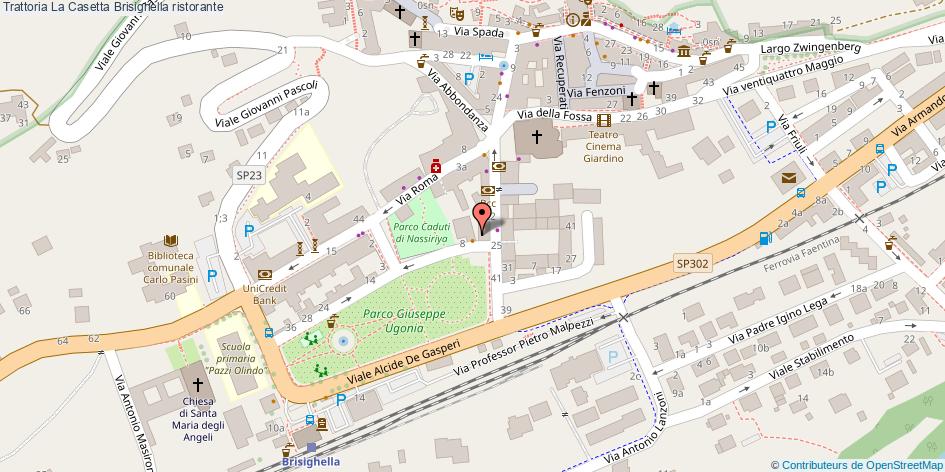 Mappa Trattoria La Casetta ristorante Brisighella