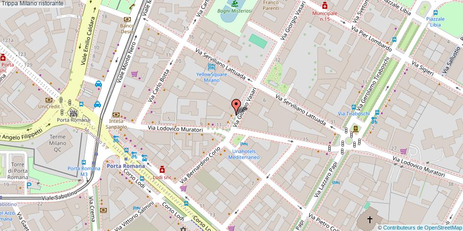 Mappa Trippa ristorante Milano