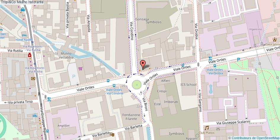 Mappa Tropi&Co ristorante Milano