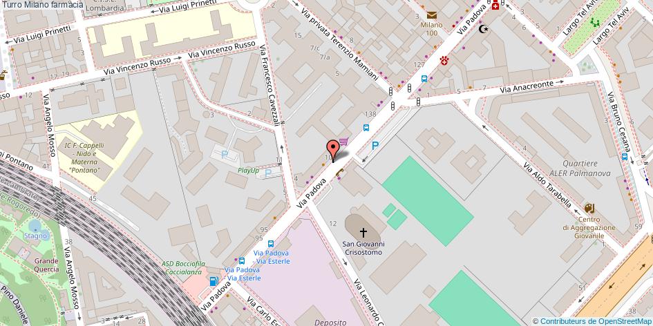 Mappa Turro farmacia Milano