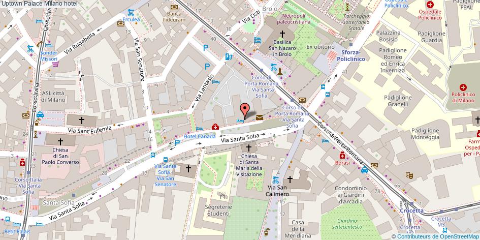 Mappa Uptown Palace hotel Milano