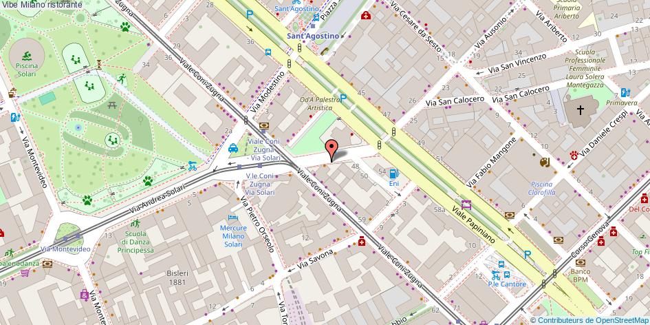 Mappa Vibe ristorante Milano