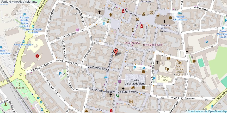 Mappa Voglia di vino ristorante Alba