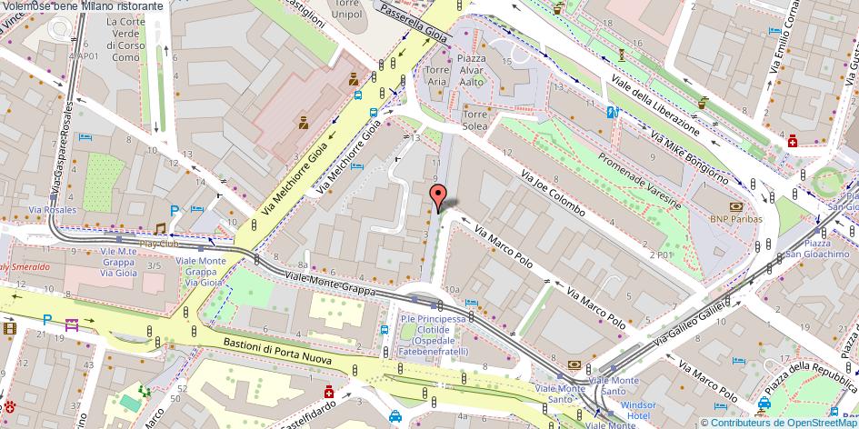 Mappa Volemose bene ristorante Milano