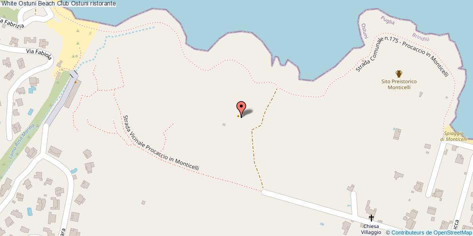 Mappa White Ostuni Beach Club ristorante Ostuni