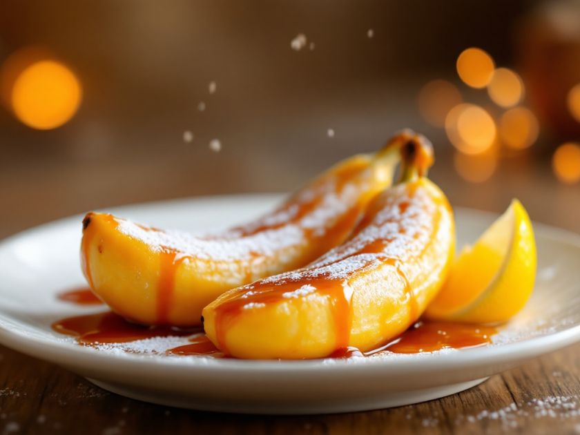 Dessert di Banana Caramellata Facile