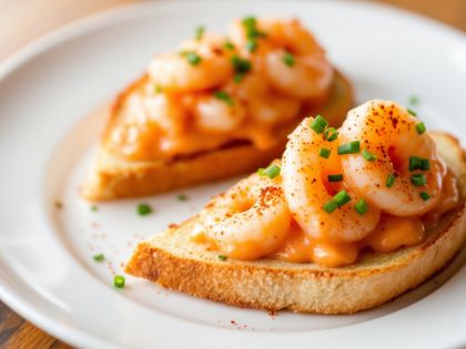 Toast Briochati alle Gamberetti con Salsa Cocktail Fatta in Casa
