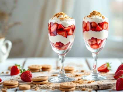 Fragole al Mascarpone e Speculoos in Bicchiere