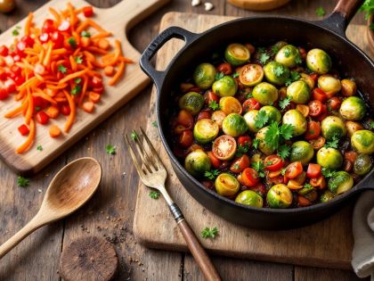 Cavoletti di Bruxelles Saltati con Pomodoro Saporito