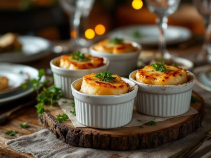 Capesante Gratinato ai Funghi Gustosi