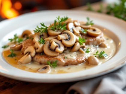 Scaloppa alla Crema e Funghi: Ricetta Saporita e Riconfortante