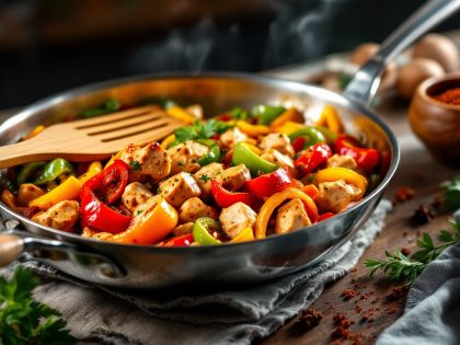 Pollo Saltato con Peperoni e Paprika - Ricetta Gustosa