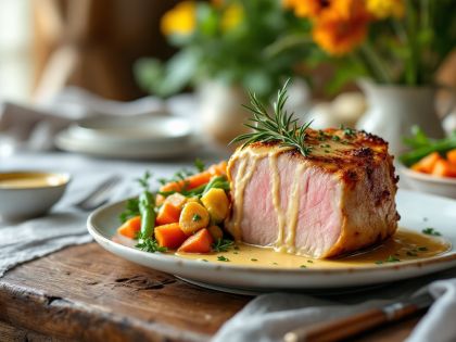 Arrosto di Vitello con Crema di Senape Saporita