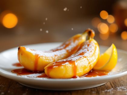 Dessert di Banana Caramellata Facile