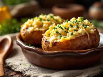 Patate Al Forno Con Formaggi Fusi