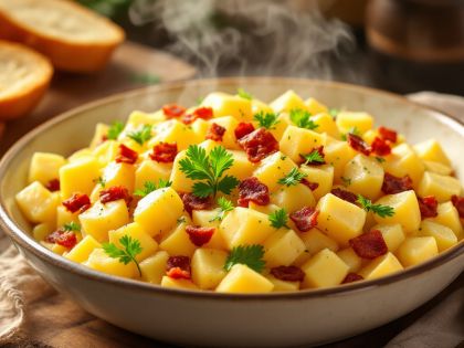 Ricetta di Insalata Cotta alle Patate e Lardelli Gustosa