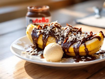 Banana Calda al Nutella e Cocco – Dessert Espresso