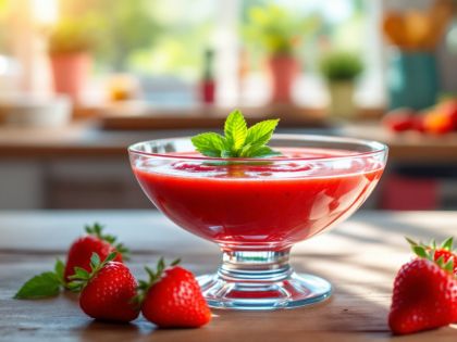 Zuppa di Fragole Fresche alla Menta