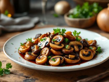 Funghi di Parigi Saltati all'Aceto Balsamico