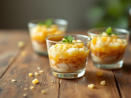Verrine Aperitive all'Anatra, Mela e Porto